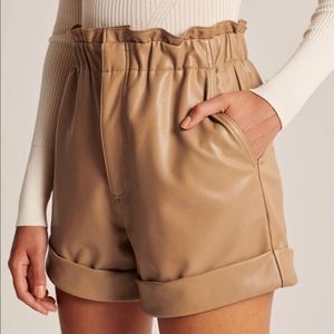 Abercrombie Vegan Leather Shorts